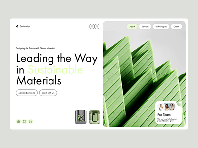 Eco-Friendly Materials Website agriculture climatechange eco ecofriendly environment green greenliving handmade natural nature organic plasticfree recycle startup sustainability ui ux user experience webdesign website zero waste