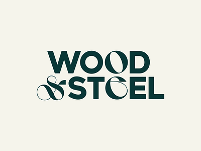 WOOD & STEEL font lettering letters logo logodesign logotype steel typeface typography wood wordmark