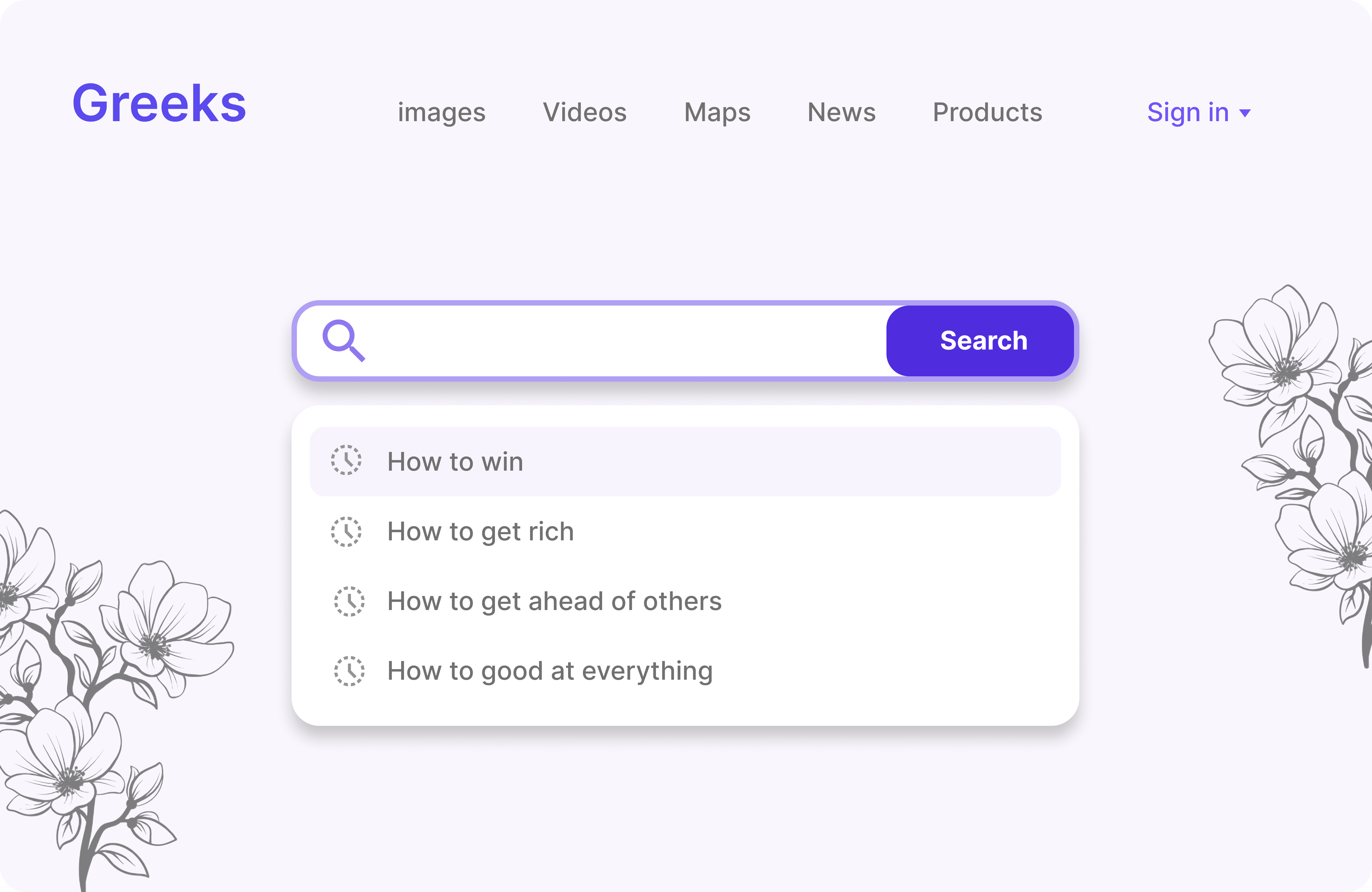 designing search bar