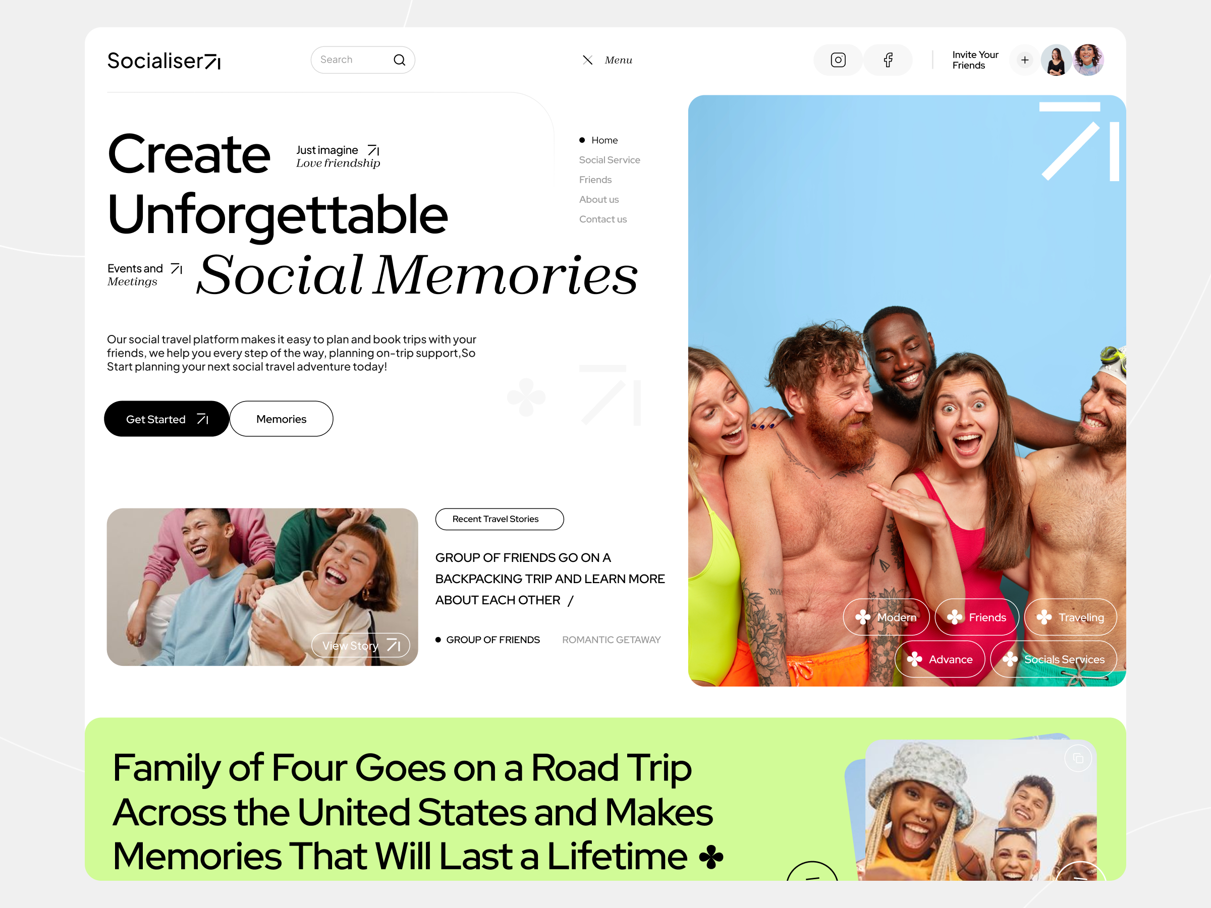 Social Travel Platform adventure air ticket explore flight hotel journey landing page minimal road saas startup ticket booking travel agency travel platform travelling travelling website trip ui ux vacation web design