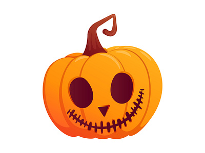 Halloween pumpkin character design element graphic design halloween hand drawing holiday illustrator monster motion graphics pumpkin sketch sticker