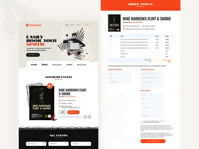 Ticketwize - Web UI/UX Design design event booking figma graphic design illustration landing page logo ticket booking ticketwize ui uiux ux vector web web design website