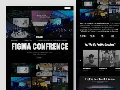 figconf - event hero landing page agency agency website clean design event homepage landing page landingpage site ui user interface ux website website design