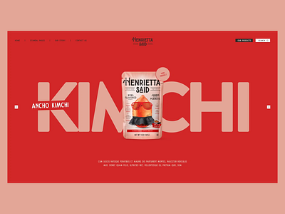 Henrietta Said animation branding clean minimal motion slider snack spicy typography ui ux web website