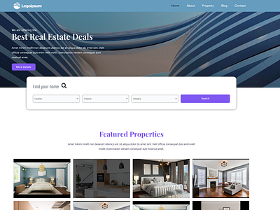 Real Estate Website Landing Page clean elementor fast and secure landing page responsive seo web design wordpress wordpress theme customization