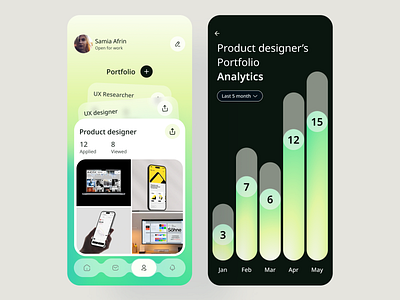 Job Search App applicant tracking system ats careers clean freelance project global hiring job job application job board job finder job listing job search minimal mobile app product design recruitment remote ui ux