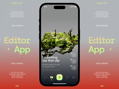 Editor App animation design mobile mobile app design mobileapp ui ux