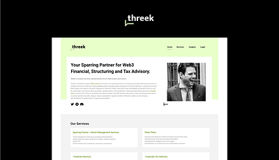 threek - Web3 Financial animation branding graphic design logo ui