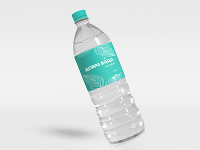 Bottle water packaging graphic design label