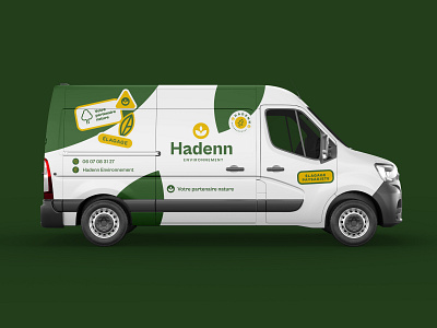 Truck design - Hadenn Landscaper Branding badge branding car design design graphic design identity landscaper logo trees truck vector