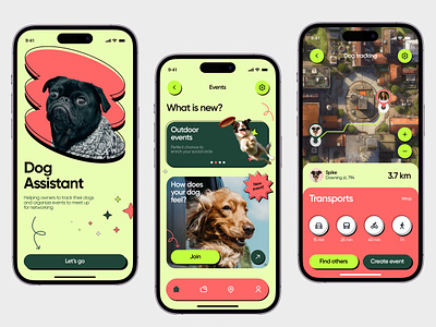 Dog Assistant - Mobile UI Concept 3d e commerce fall ux