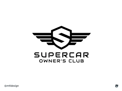 SuperCar logo branding carlogo graphic design initial letter s letter s logo logo logodesign logodesigner modern monogram mtidesign s logo supercar supercarwonersclub wing