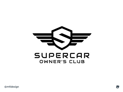 SuperCar logo branding carlogo graphic design initial letter s letter s logo logo logodesign logodesigner modern monogram mtidesign s logo supercar supercarwonersclub wing