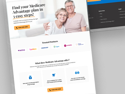 Lead Generation Landing Page/ FORGE47 design dribbble shot illustration landing page design landingpage lead generation lead generation landing page medical medical landing page medicare ui ux