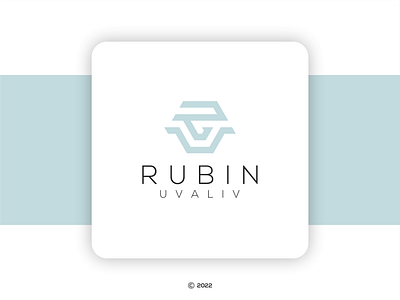 RU Monogram Logo lettering