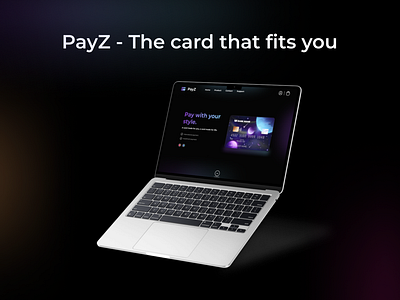 PayZ - Credit card's personalization design hero landing ui webdesign