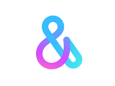 Line Ampersand ampersand colorful logo line ampersand line logo logo mark symbol