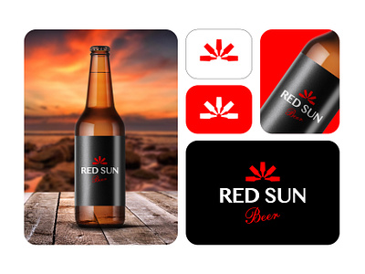Red Sun - Beer Logo Design beer bishkek branding design logo пиво