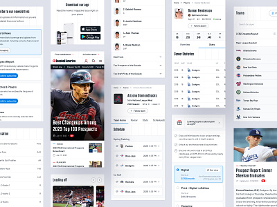 Baseball America Mobile site america baseball breakpoint clean design experience mobile modern product site typography ui ux website