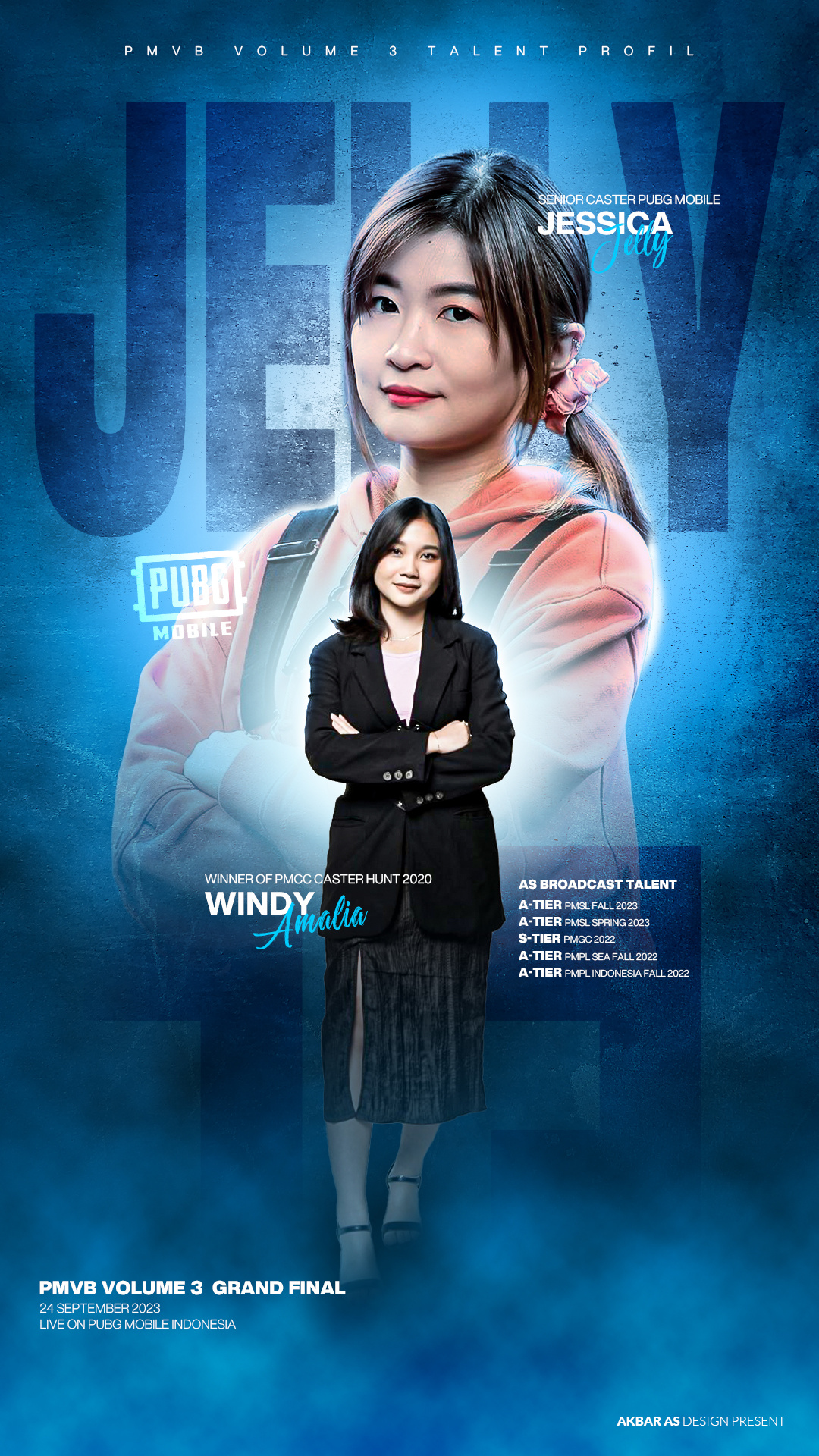 PMVB VOLUME 3 INDONESIA TALENT PROFILE animation app branding design esports gaming graphic design illustration photoshop pubg pubgmobile socialmedia ui ux vector