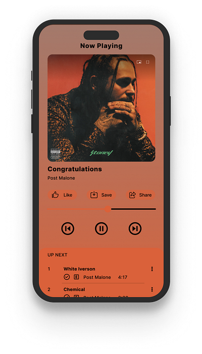 Day 9 ( music player) dailyui figma mobile music player ui