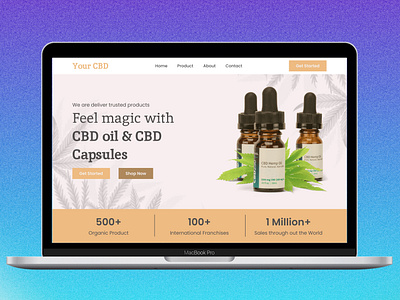 CBD Oil Product Landing Page branding cbd cbd oil cbd ui cbd website e commerce health and wellness herbal remedies mobile friendly natural products product design product showcase responsive design ui design user interface ux design visual design web design website layout wellness industry