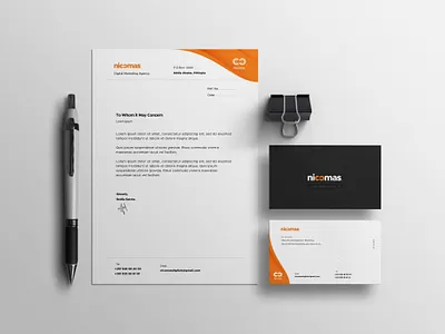 Brand Design for Nicomas Digitals brand design branding business card letter head logo logo design