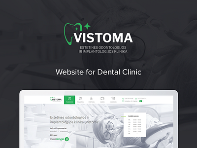 Vistoma Dental Clinic clinic dental dentist dentistry design logo site tooth ui ux web webdesign website