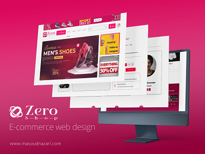 Zero e-commerce web design e commerce design figma masoud nazari onlineshop ui ui designer uiux user interface website design