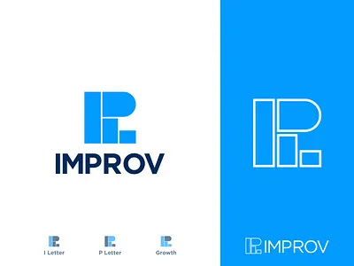 IMPROV LOGO BRANDING abstract logo brand identity design development logo growth letter logo logo logo agency logodesign logodesigner logomark logos logotypo marketing logo minimal modern logo p logo professional logo startup logo technology