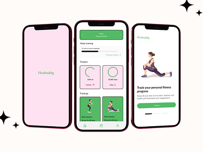 Flexbuddy (Fitness App) branding design fitness app mobile app design ui ux ux design