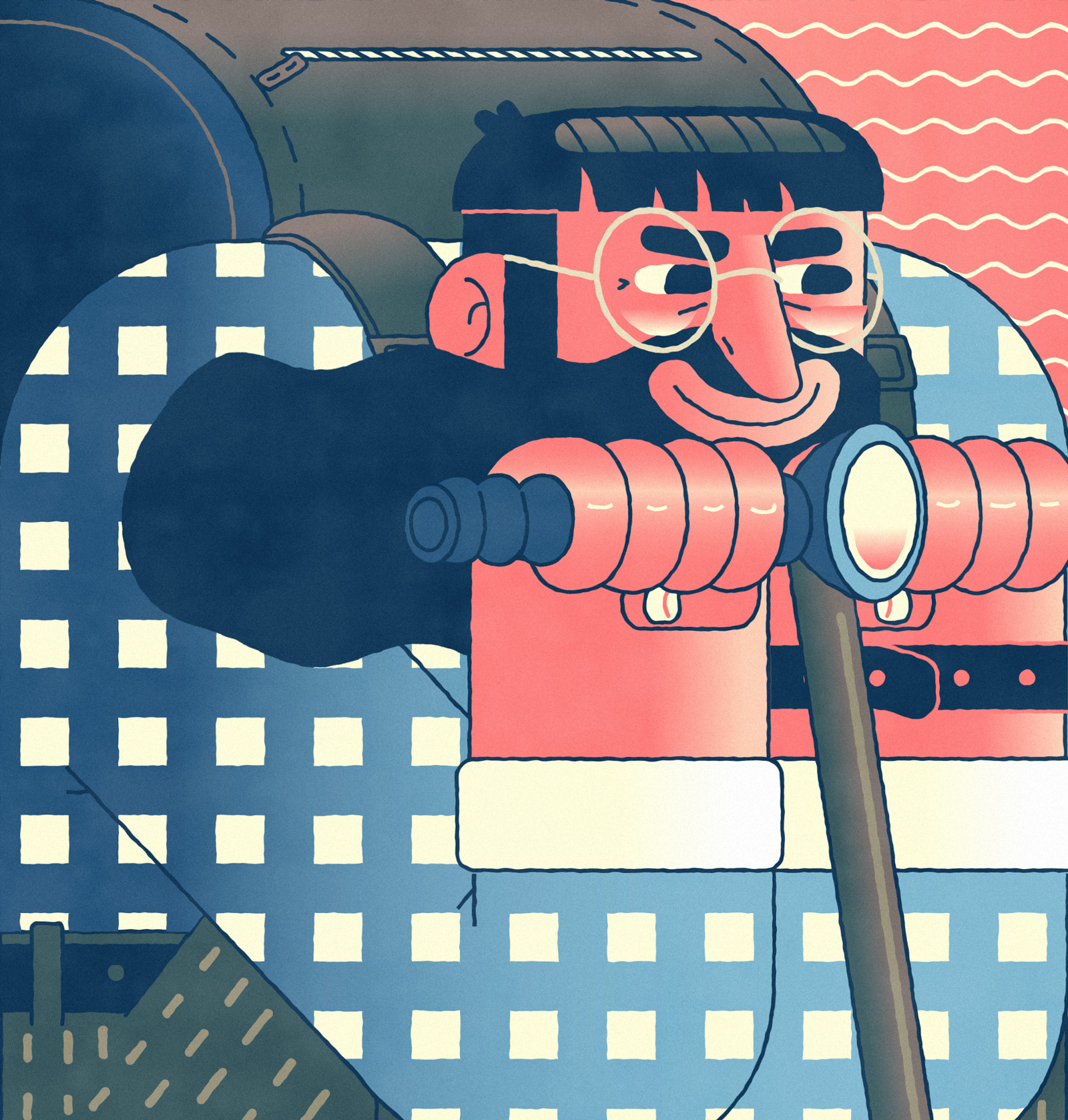 Razor Scooter Guy after effects animation cartoon character design illustration loop motion graphics vector