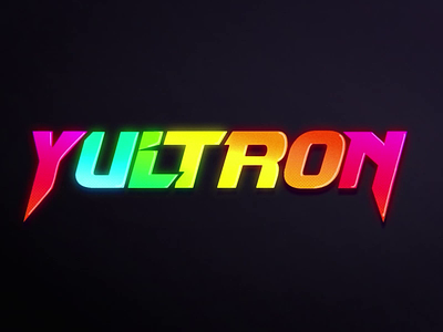 Yultron (2019). 2d animation branding colorful gif gifs illustration logo logoanimation motion music musicvideo type typography