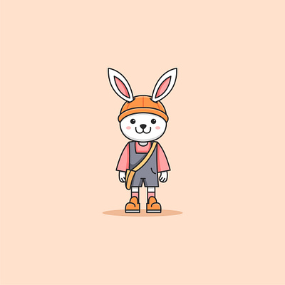 Cute Rabbit animal branding cartoon cute design funny graphic design illustration logo