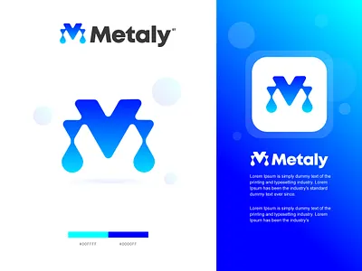 Metaly ai app application branding colorful logo creative logo design logo logo design logo designer logo maker m letter logo m loog modern logo software tech logo technology logo ui visual identtity website