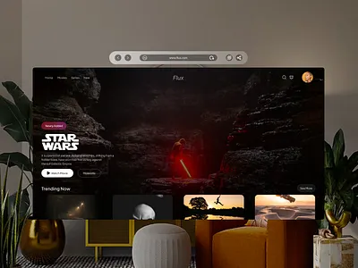 Apple VR - Flux apple dailyui design dribbble exploration media mobile netflix ui ux vision pro