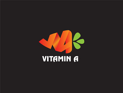 Nutrition Logo/ Healthy Lifestyle logo/ Medicine Logo a animation branding carrot flat graphic design health illustration lettering lifestyle logo medicine minimal motion graphics nutrition typography v vector vegetable vitamine