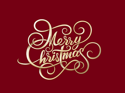 Merry Christmas Lettering calligraphic calligraphy card classic elegant font gold greeting lettering merry christmas poster script typographic typography vector vintage