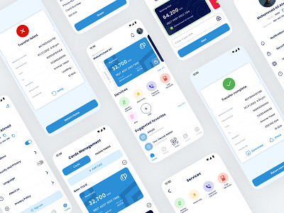 Noor-pay App app app design blue design interactive payment ui ux