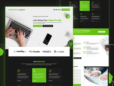 Digital Agency Landing Page 3d animation branding darkmodedesign designthinking digital graphic design interactivedesign landing page logo microinteractions mobilefirst motion graphics responsivedesign tech website ui uipatterns userexperience voiceui website design