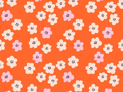 Floral Pattern cute floral floral field flowers pattern pattern design print summer surface design textile