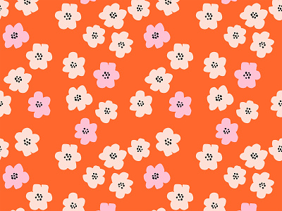 Floral Pattern cute floral floral field flowers pattern pattern design print summer surface design textile