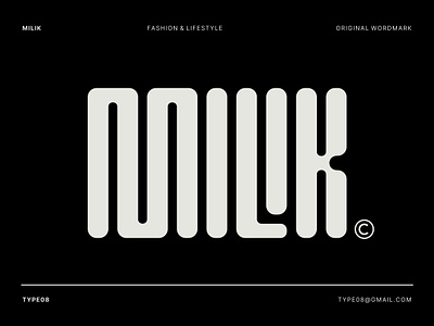 Milik bespoke brand custom display fashion flow identity lifestyle logo logotype rounded typography wordmark