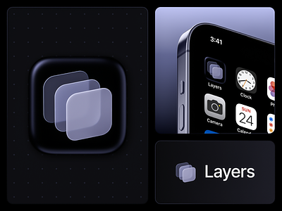 Layers — a quick icon remake by Syncrely 3d 3d animation animation app icon brand identity branding c4d cinema4d glass ios iphone layers logo motion graphics platform rebrand rebranding startup tech web design