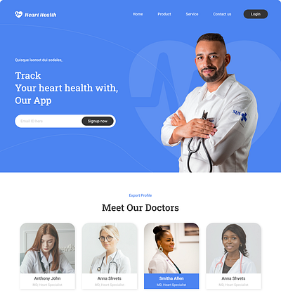 Heart Health Tracking App application design branding ui web design