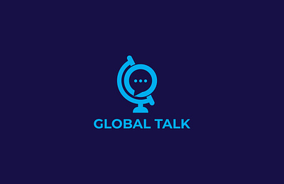 Global Talk logo/ International Podcast logo branding chat design flat global globe illustration international lettering logo minimal podcast talk typography ui vector world