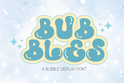 Bubbles : A Bubble Display Font bubbles font cute fonts decorate font display font font hand writing font handwritten font kids font retro font