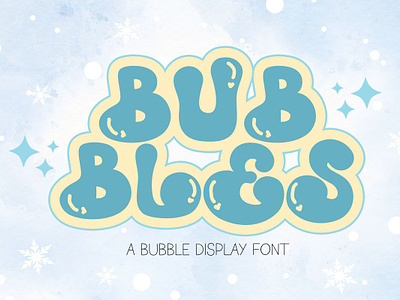 Bubbles : A Bubble Display Font bubbles font cute fonts decorate font display font font hand writing font handwritten font kids font retro font