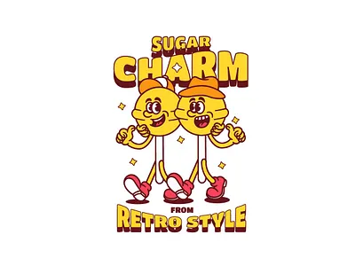 Lolipop 60s 70s brand brand identity branding candy cartoon character classic graphic design illustration logo lolipop mascot merchandise retro summer tshirt vector vintage