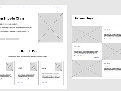 Portfolio Wireframes design portfolio profile ui ux wireframe